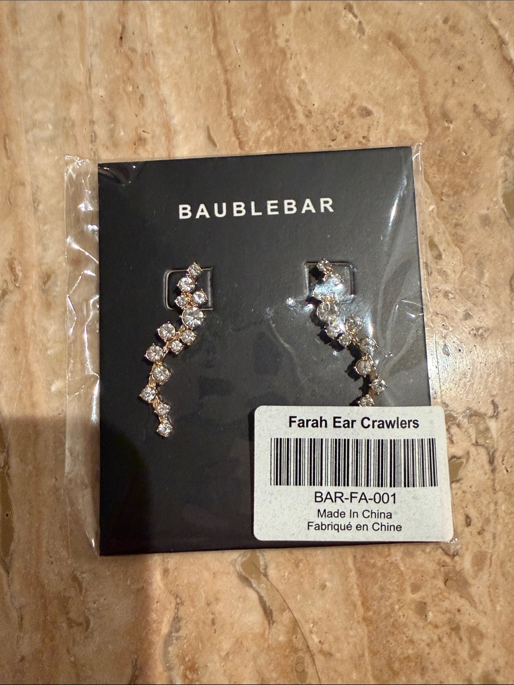 BaubleBar Gold-Tone Crystal Ear Crawlers